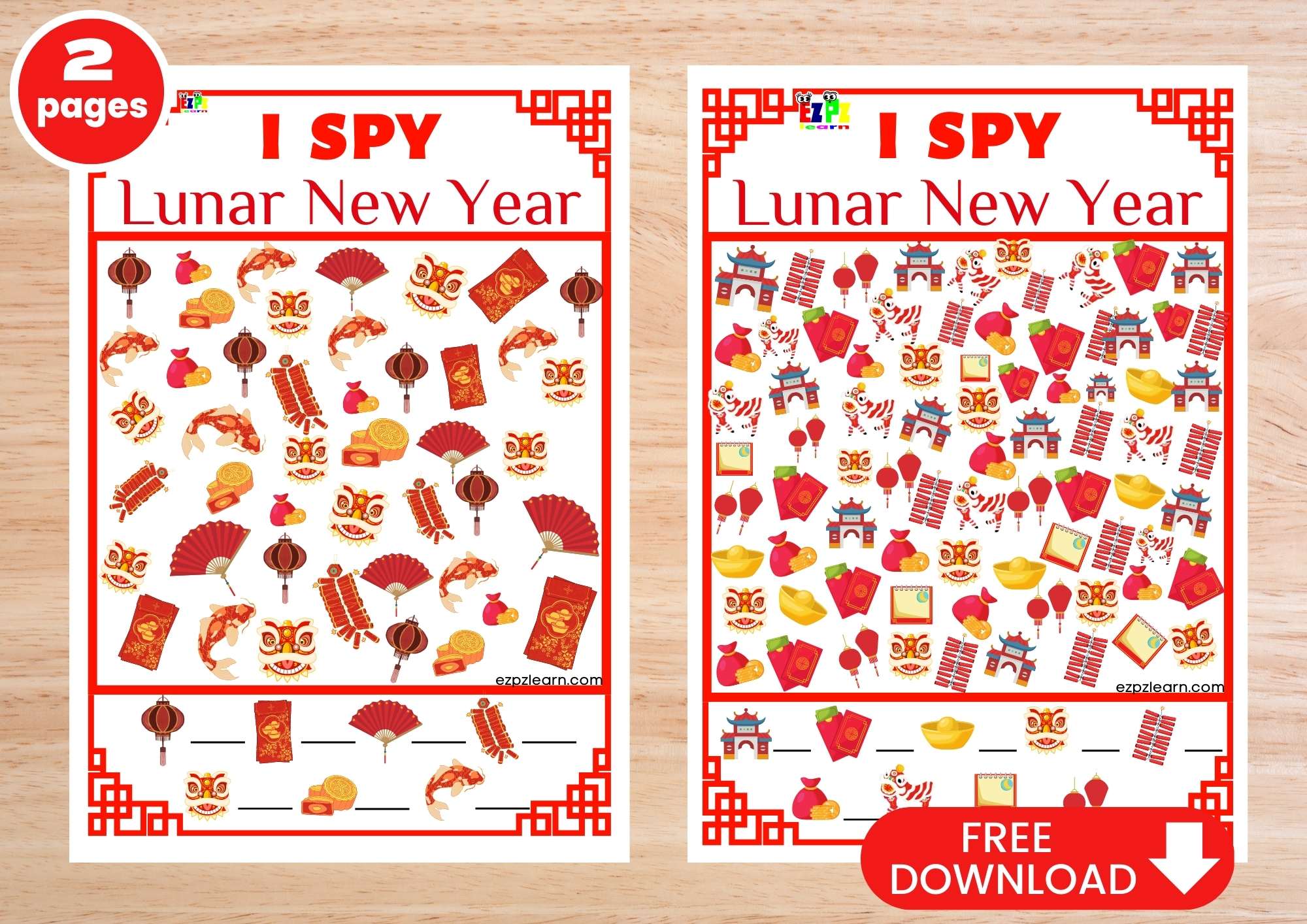 I Spy Lunar (Chinese) New Year Free PDF Download 